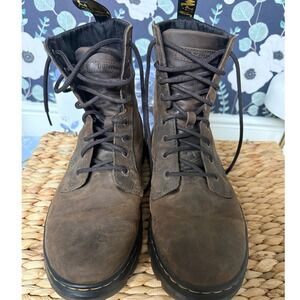Dr. Martens Brown Leather Combat Boots Mens US 10 Lace up Lug Sole